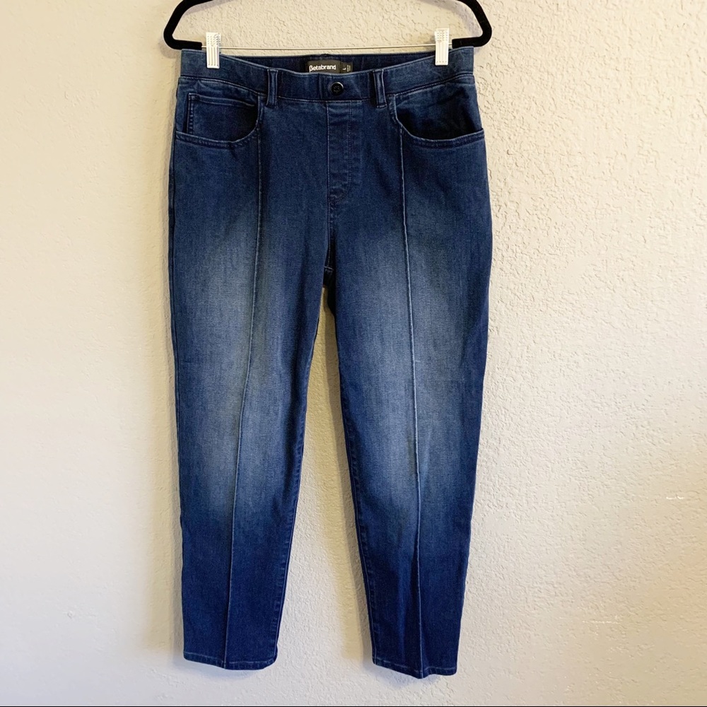 Betabrand Pull-On Stretch Yoga Jeans Blue Size Large